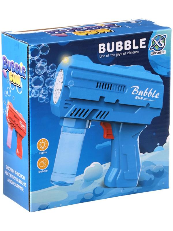 Генератор мыльных пузырей «Пистолет», световые эффекты, работает от батареек, красный