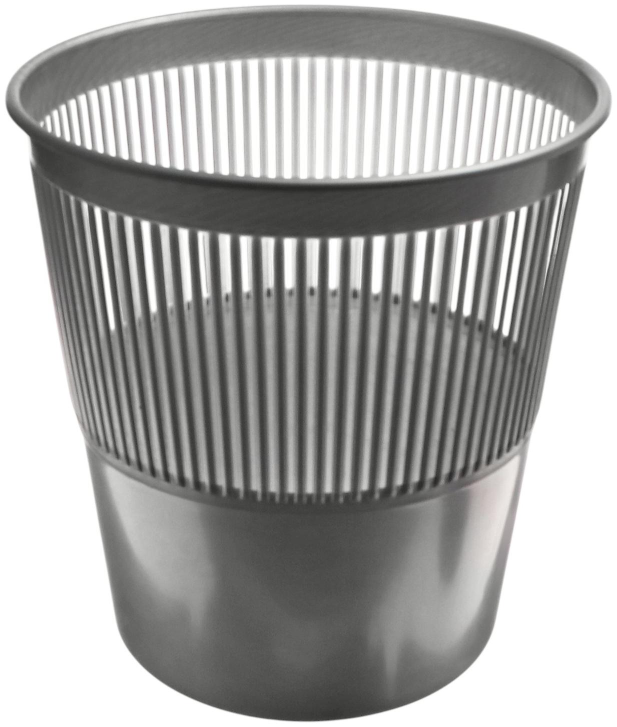 Корзина для бумаг и мусора 10 л, «Доступный офис», сетчатая, серая