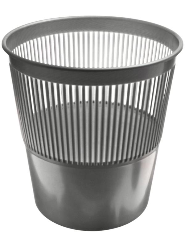 Корзина для бумаг и мусора 10 л, «Доступный офис», сетчатая, серая