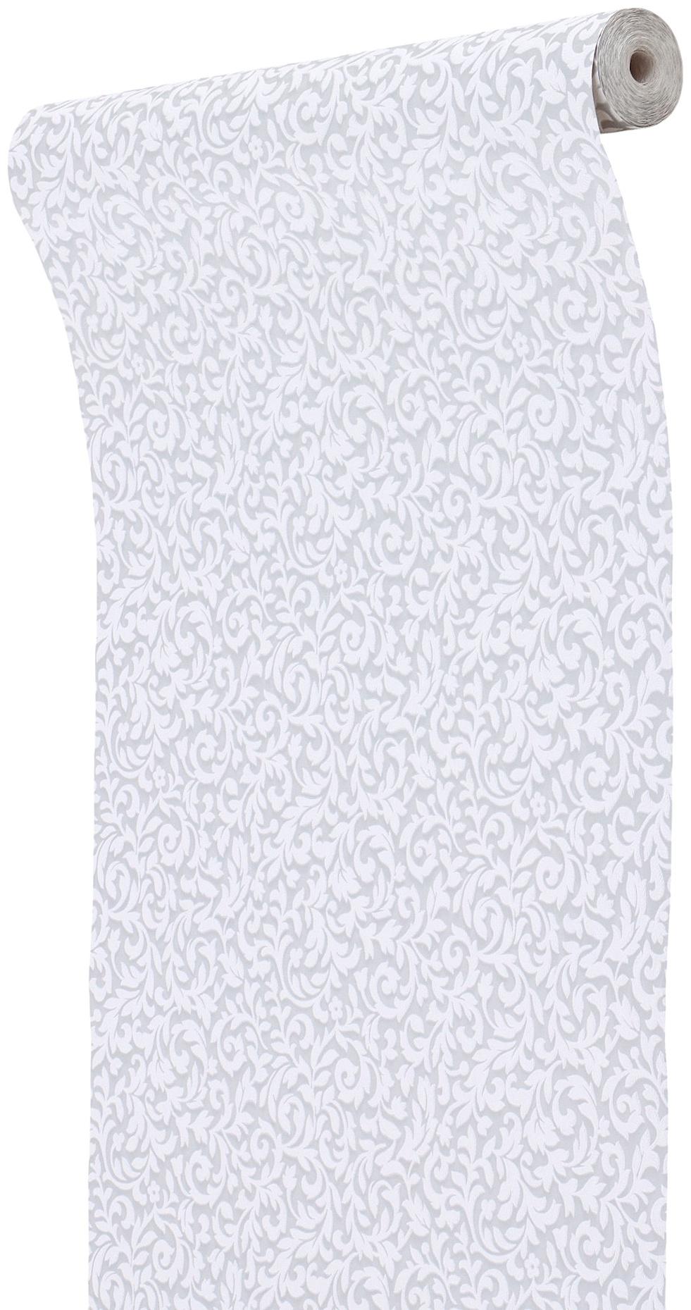 Обои бумажные «Пермские обои. Соблазн 23 – 417», 0.53×10.05 м, цвет белый/серый