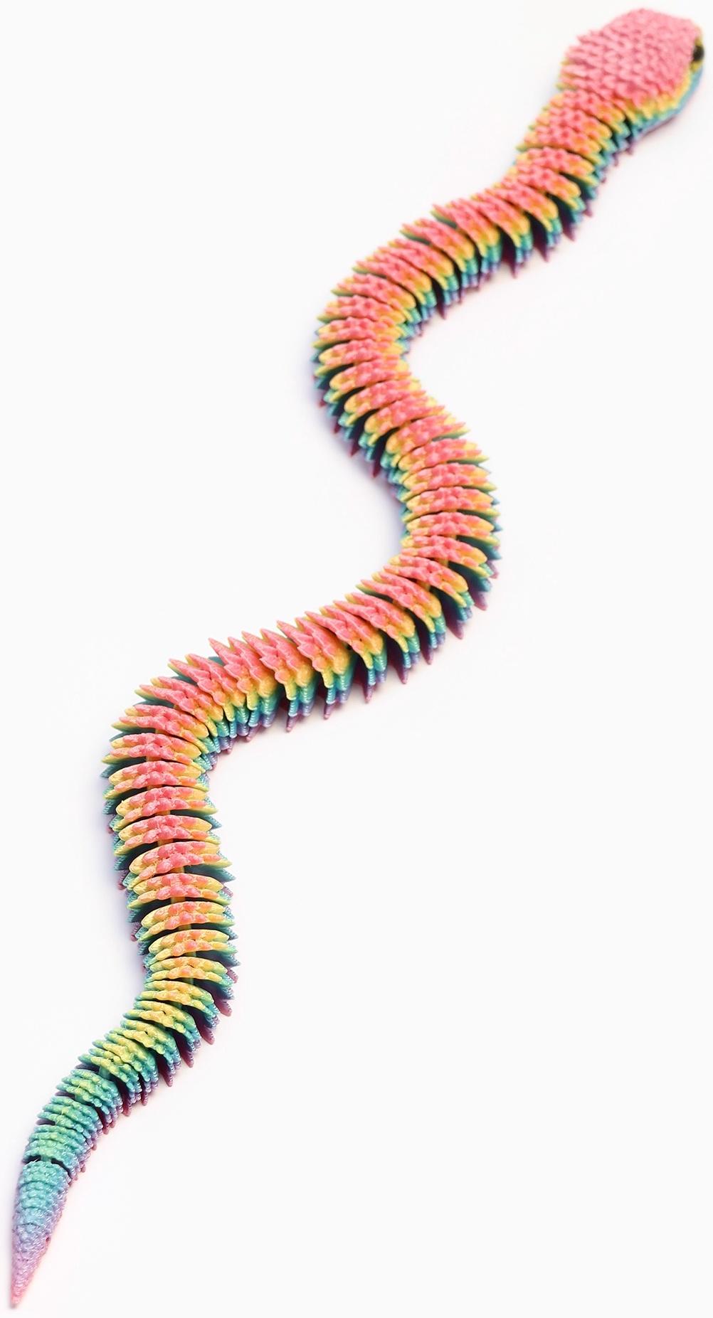 3Д - печатная игрушка «Змейка», подвижная, цвет МИКС