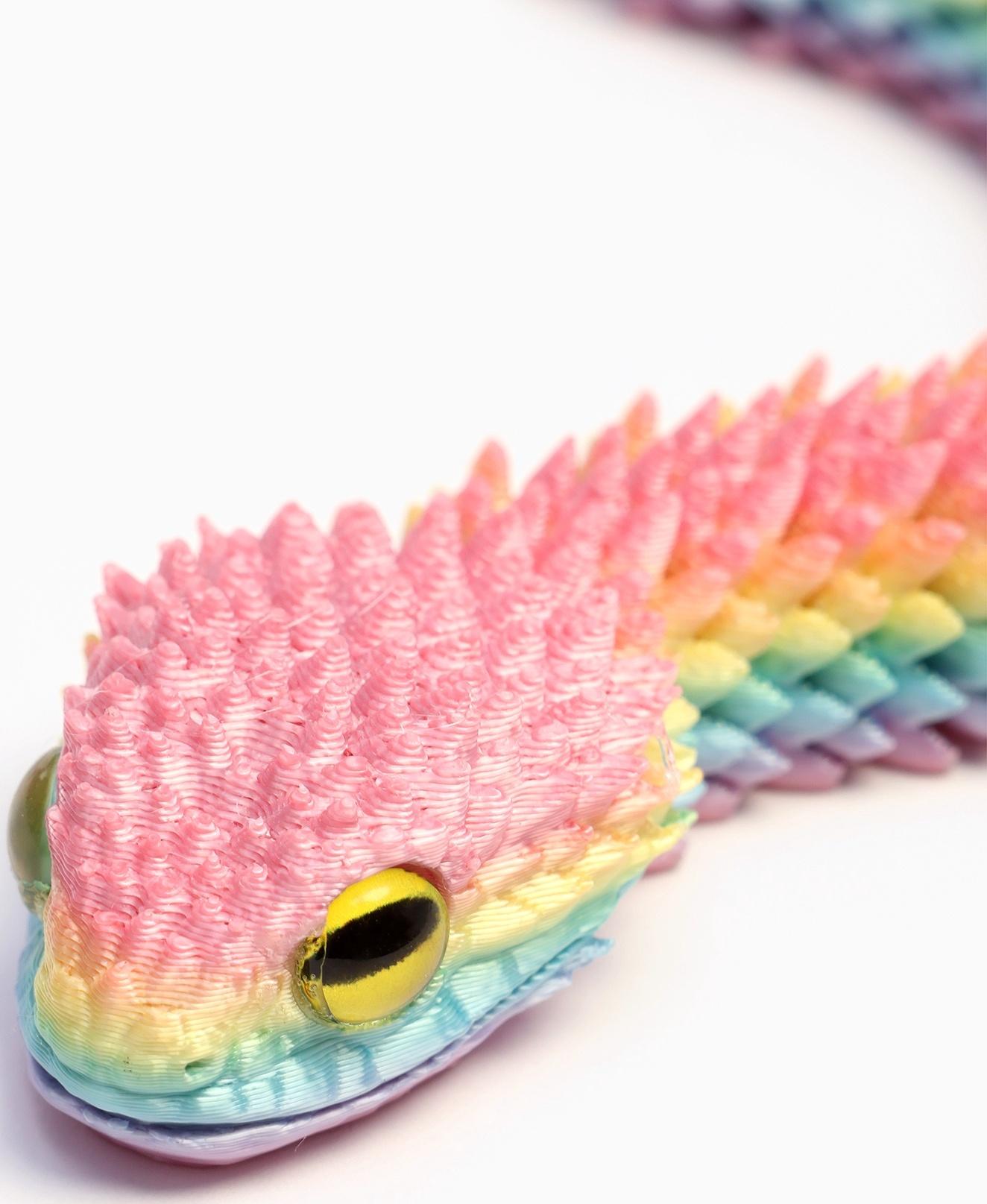 3Д - печатная игрушка «Змейка», подвижная, цвет МИКС