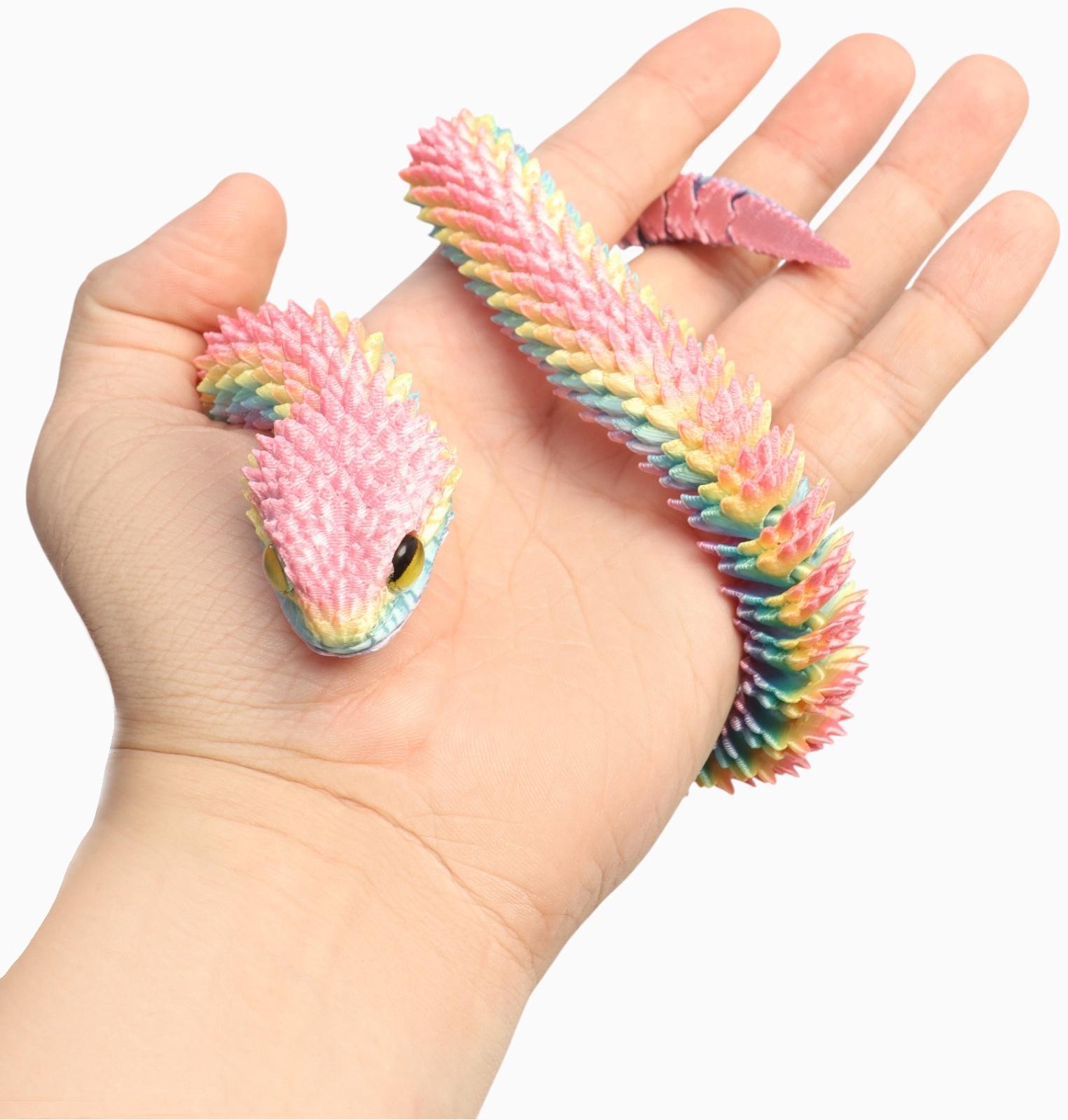 3Д - печатная игрушка «Змейка», подвижная, цвет МИКС