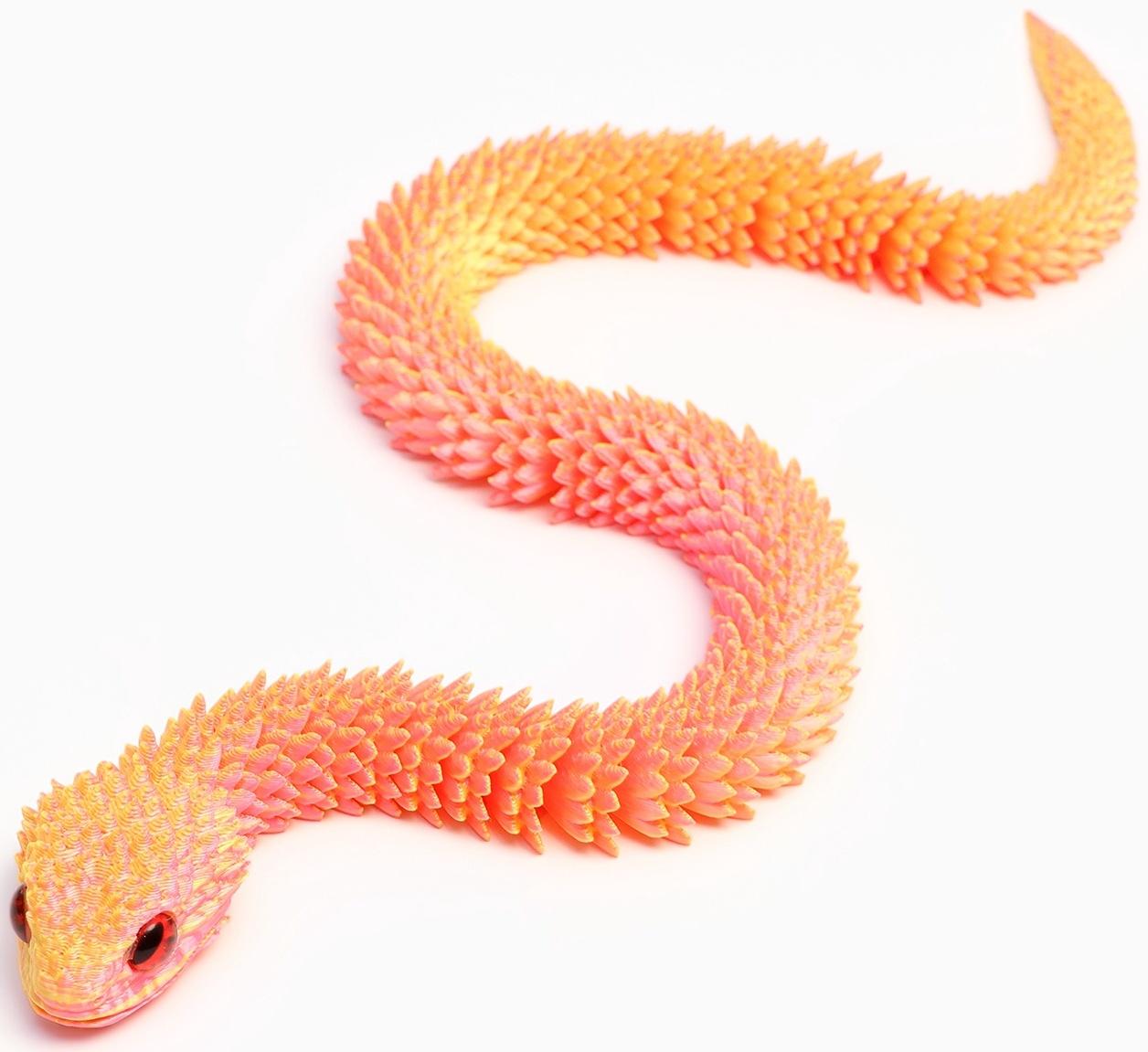 3Д - печатная игрушка «Змейка», подвижная, цвет МИКС