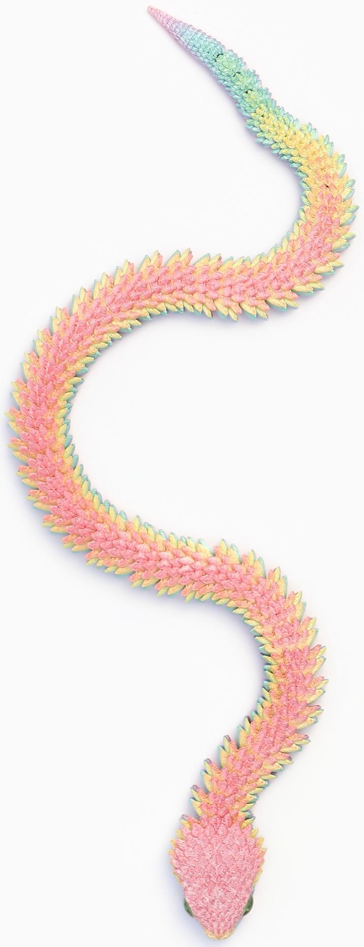 3Д - печатная игрушка «Змейка», подвижная, цвет МИКС