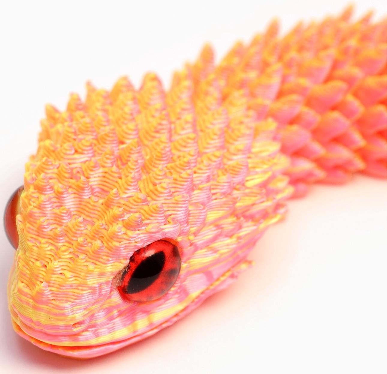 3Д - печатная игрушка «Змейка», подвижная, цвет МИКС