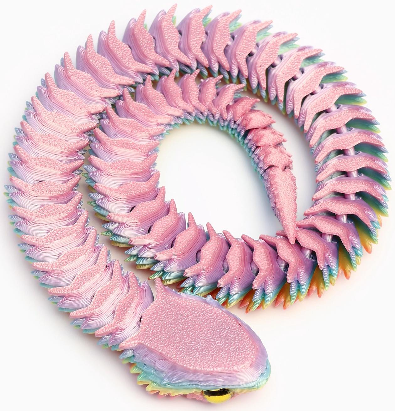 3Д - печатная игрушка «Змейка», подвижная, цвет МИКС