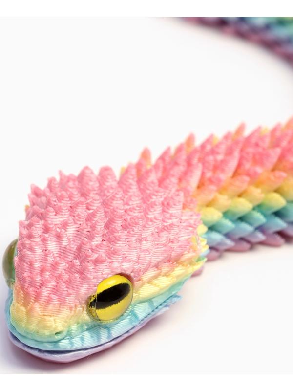 3Д - печатная игрушка «Змейка», подвижная, цвет МИКС