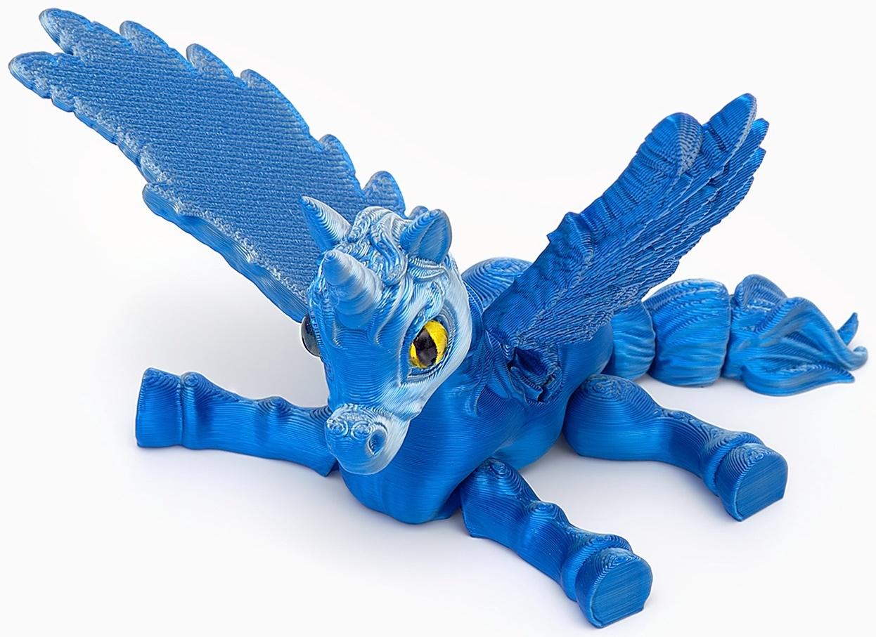 3Д - печатная игрушка «Единорог», подвижная