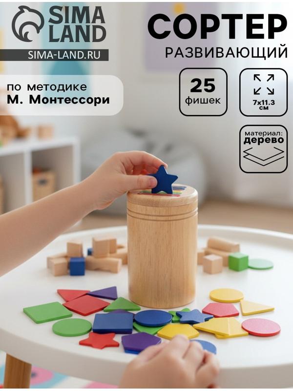 Сортер, развивающий набор по методике Монтессори