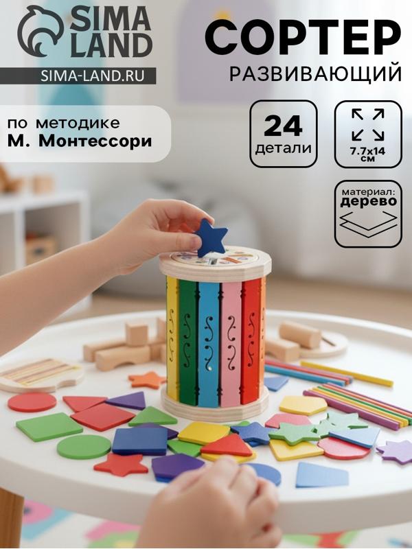 Сортер «Давай учиться и играть», развивающий набор по методике Монтессори