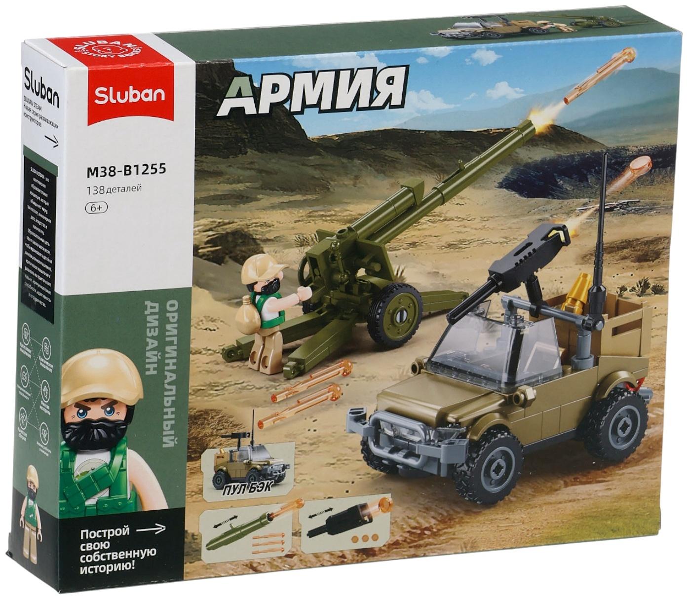 Конструктор «Армия. Артиллерийский расчёт», с джипом, 138 деталей