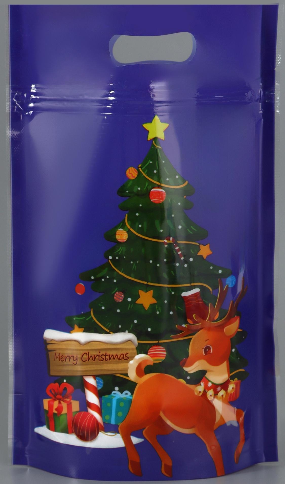 Пакет подарочный новогодний «Снеговик и его друзья», с zip-lock застежкой, МИКС, 15×22 см