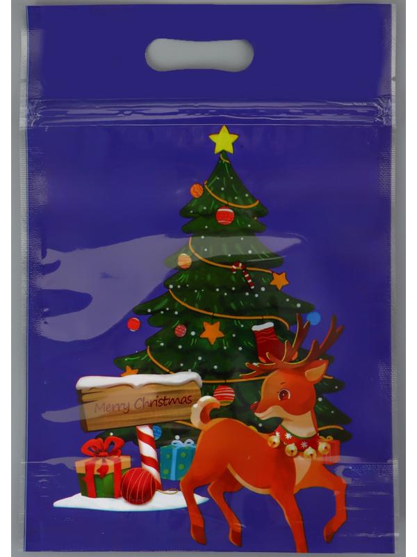 Пакет подарочный новогодний «Снеговик и его друзья», с zip-lock застежкой, МИКС, 15×22 см
