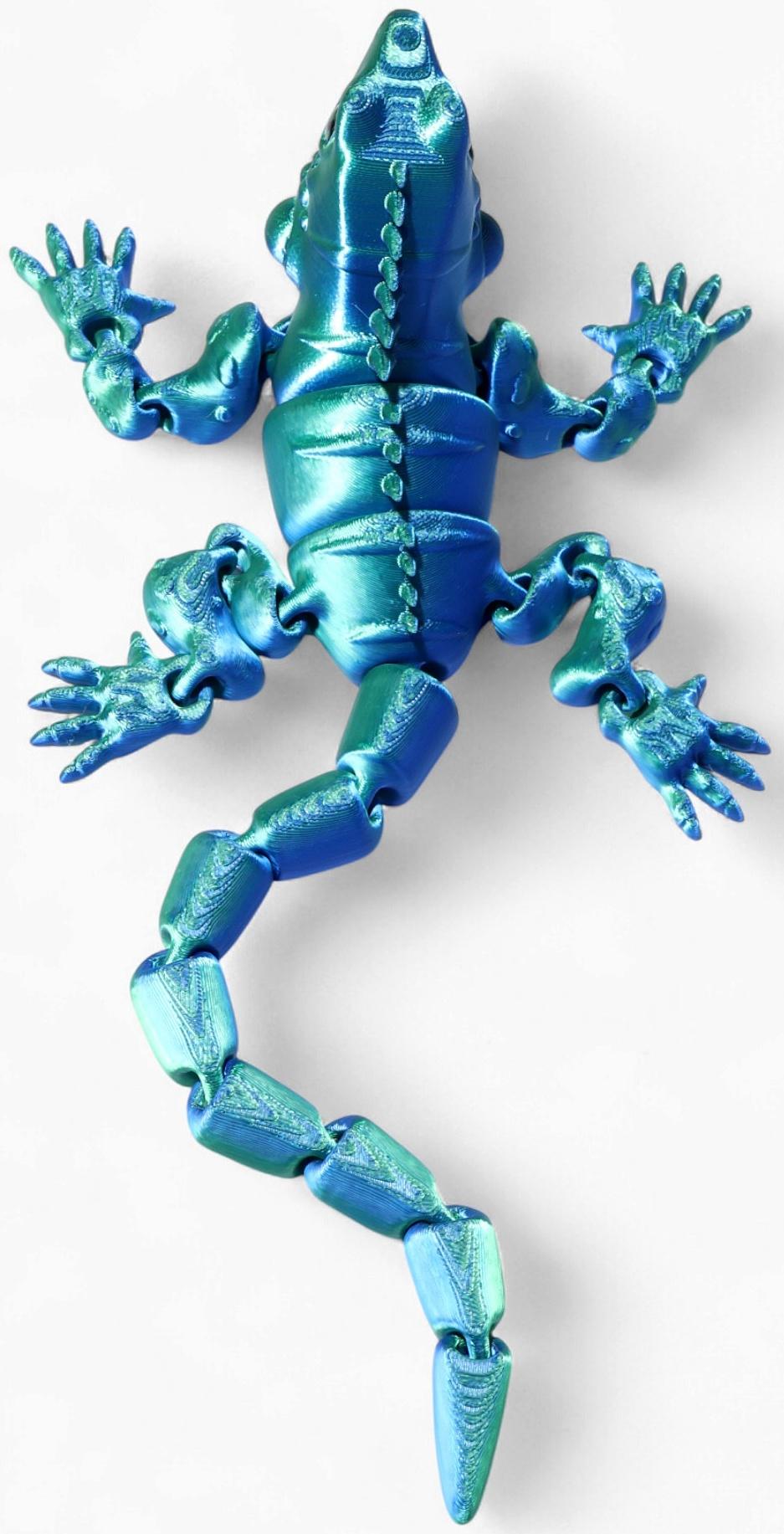 3Д - печатная игрушка «Игуана», подвижная, цвет МИКС