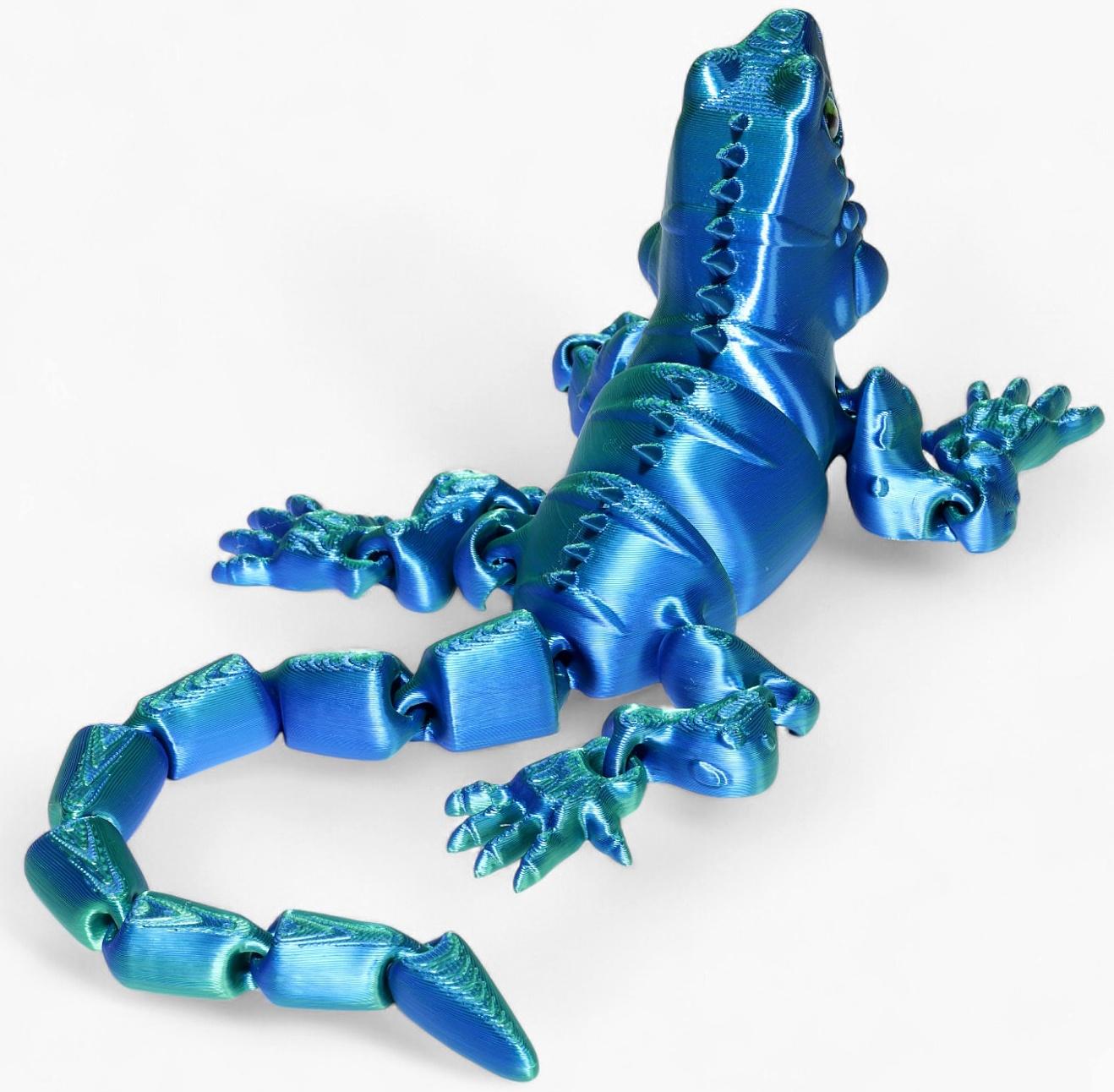 3Д - печатная игрушка «Игуана», подвижная, цвет МИКС