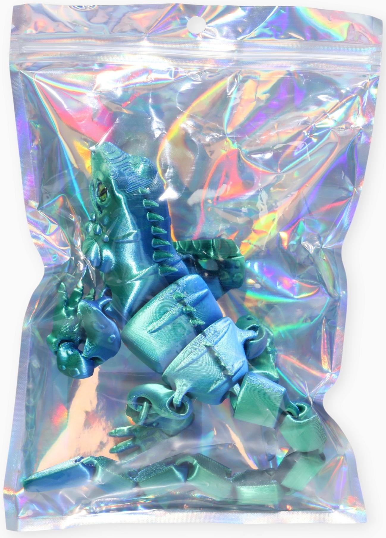 3Д - печатная игрушка «Игуана», подвижная, цвет МИКС