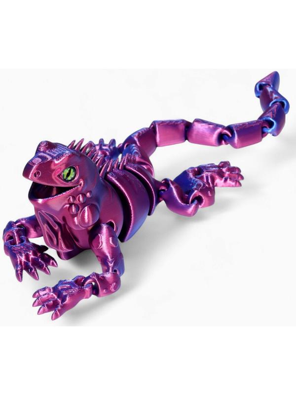 3Д - печатная игрушка «Игуана», подвижная, цвет МИКС