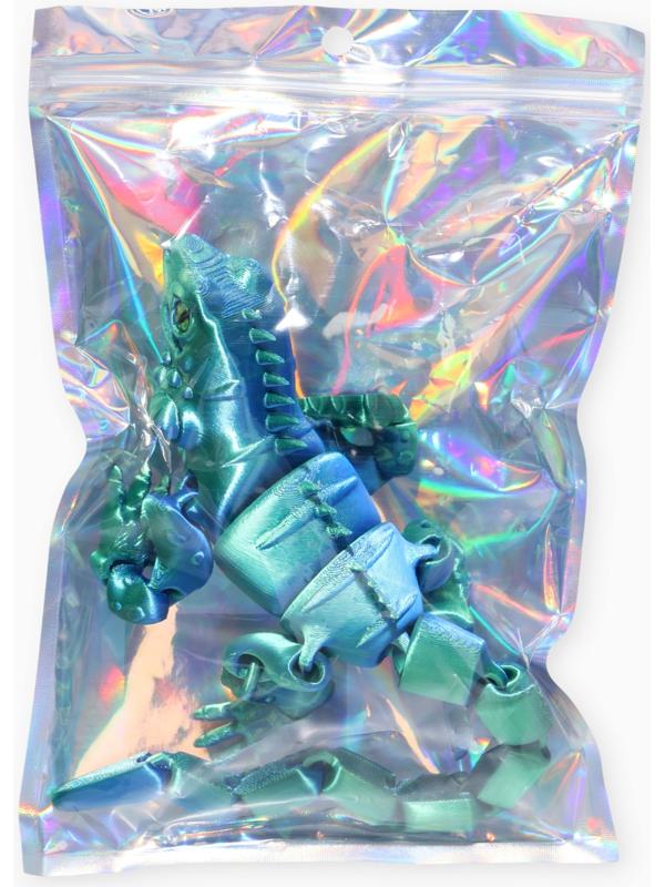 3Д - печатная игрушка «Игуана», подвижная, цвет МИКС