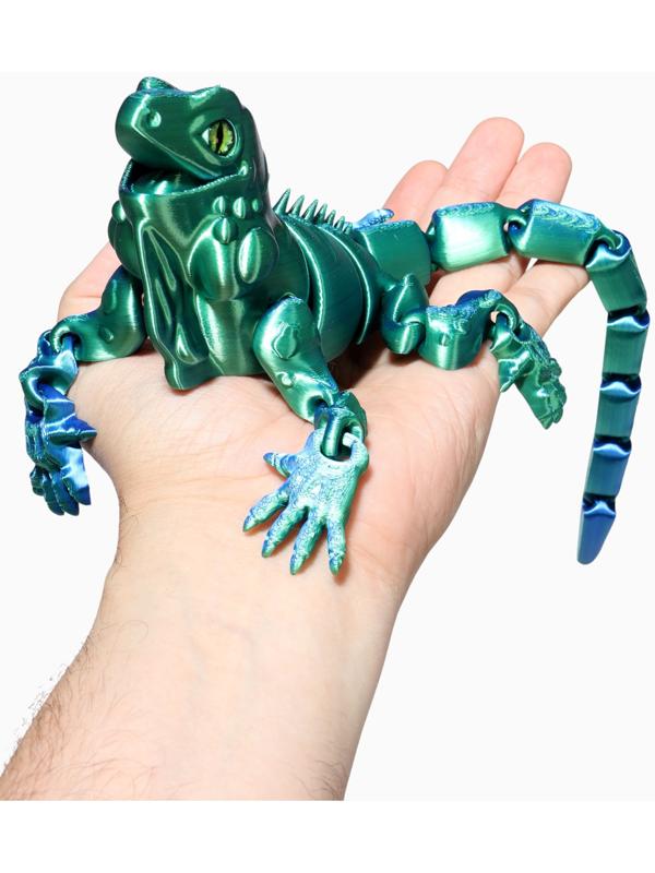 3Д - печатная игрушка «Игуана», подвижная, цвет МИКС