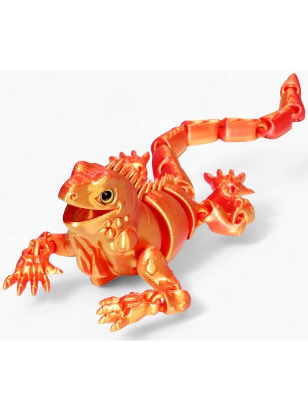 3Д - печатная игрушка «Игуана», подвижная, цвет МИКС
