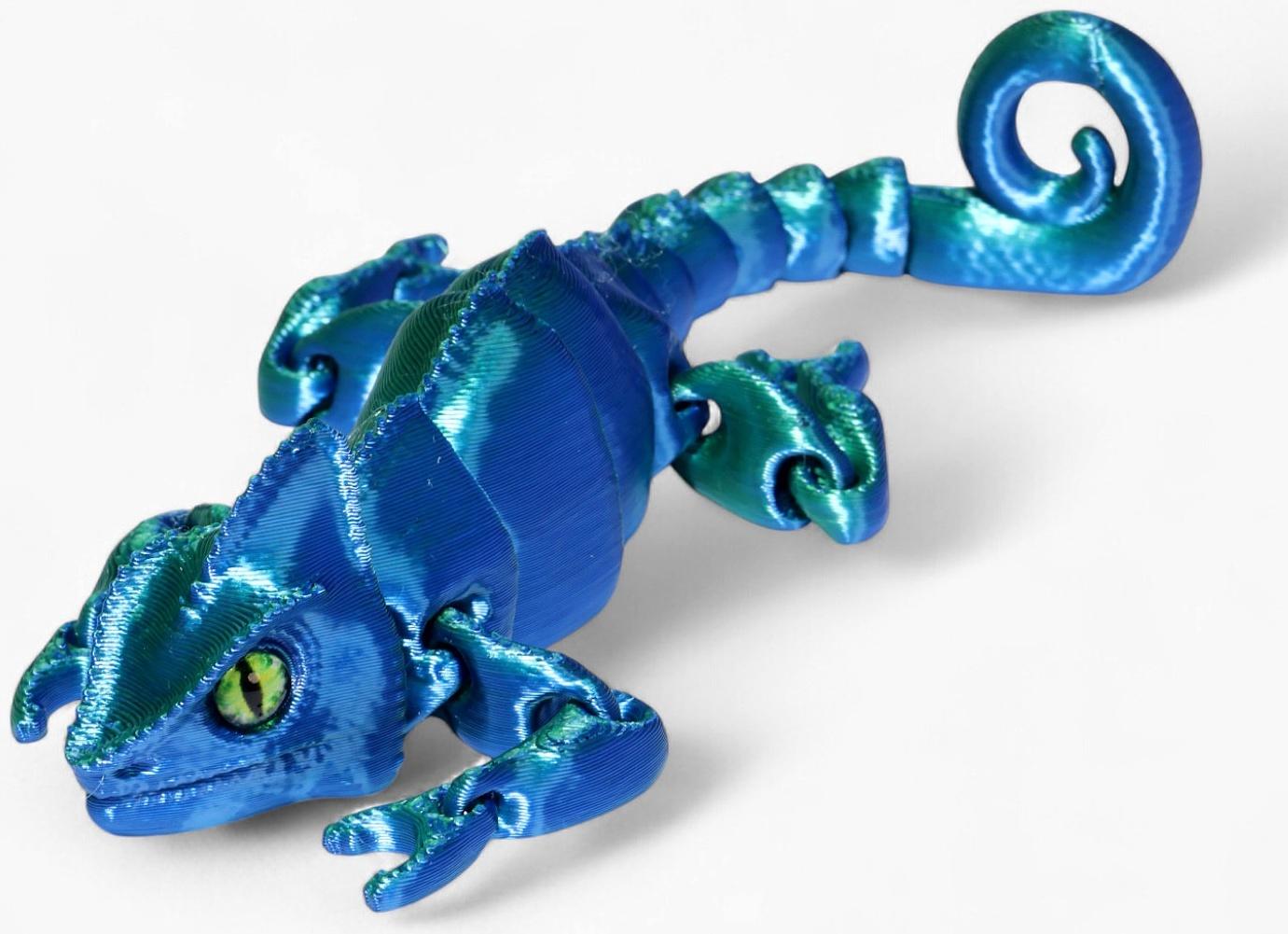 3Д - печатная игрушка «Хамелеон», подвижная, цвет МИКС