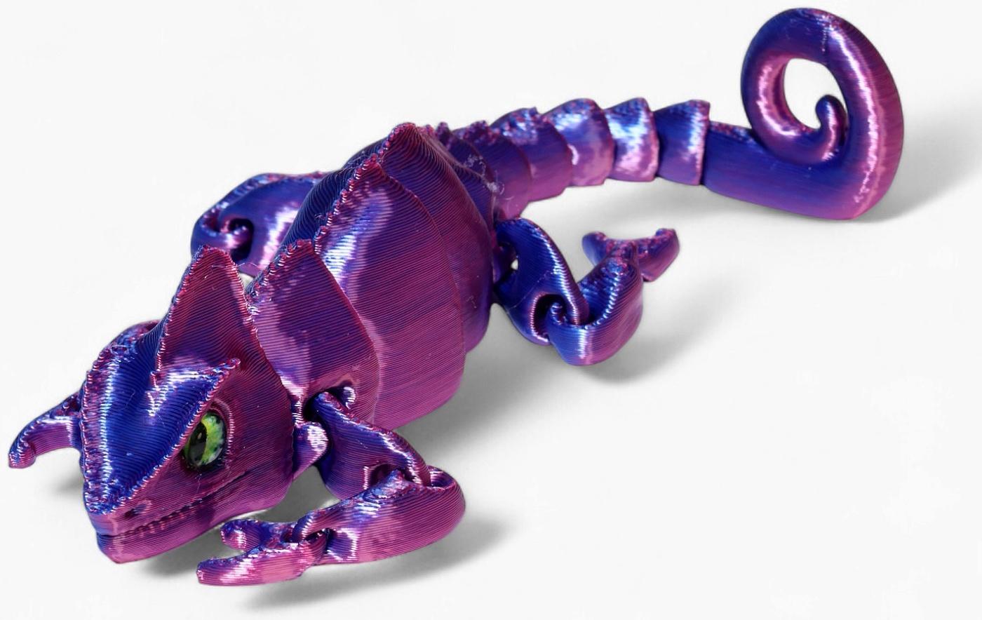 3Д - печатная игрушка «Хамелеон», подвижная, цвет МИКС
