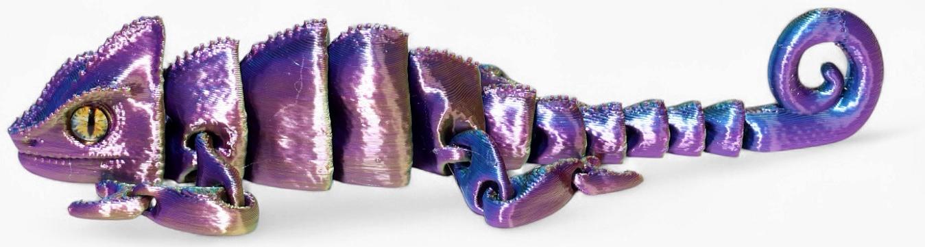 3Д - печатная игрушка «Хамелеон», подвижная, цвет МИКС