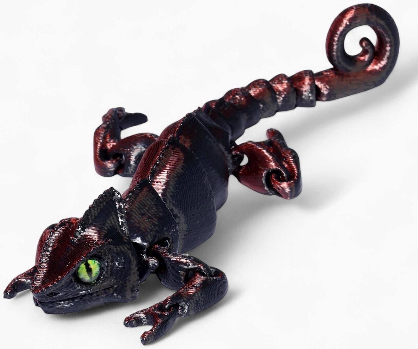 3Д - печатная игрушка «Хамелеон», подвижная, цвет МИКС