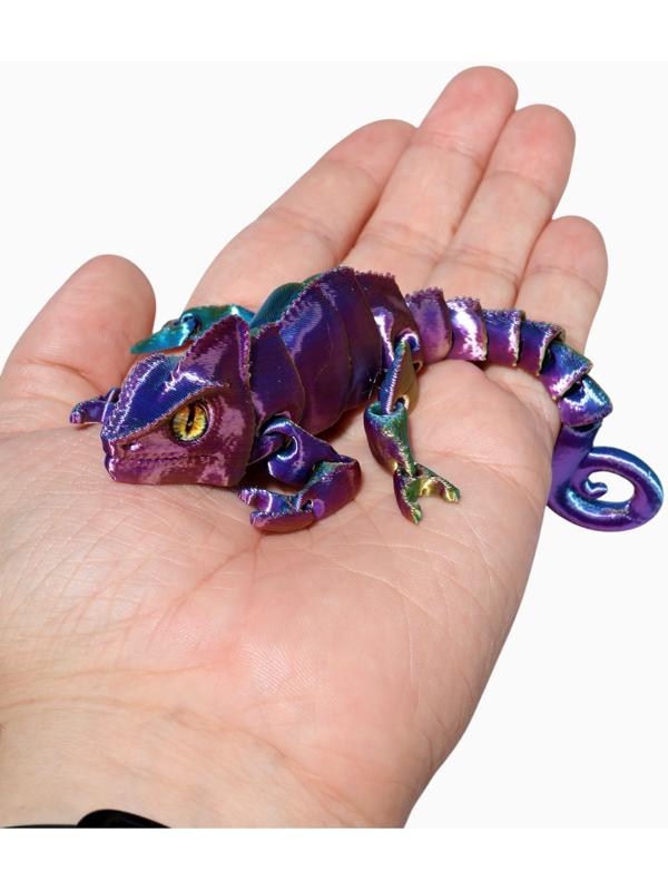 3Д - печатная игрушка «Хамелеон», подвижная, цвет МИКС
