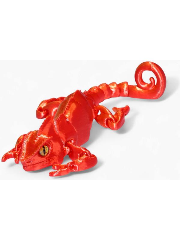 3Д - печатная игрушка «Хамелеон», подвижная, цвет МИКС