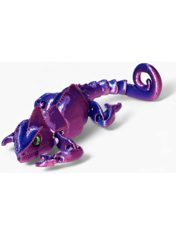 3Д - печатная игрушка «Хамелеон», подвижная, цвет МИКС
