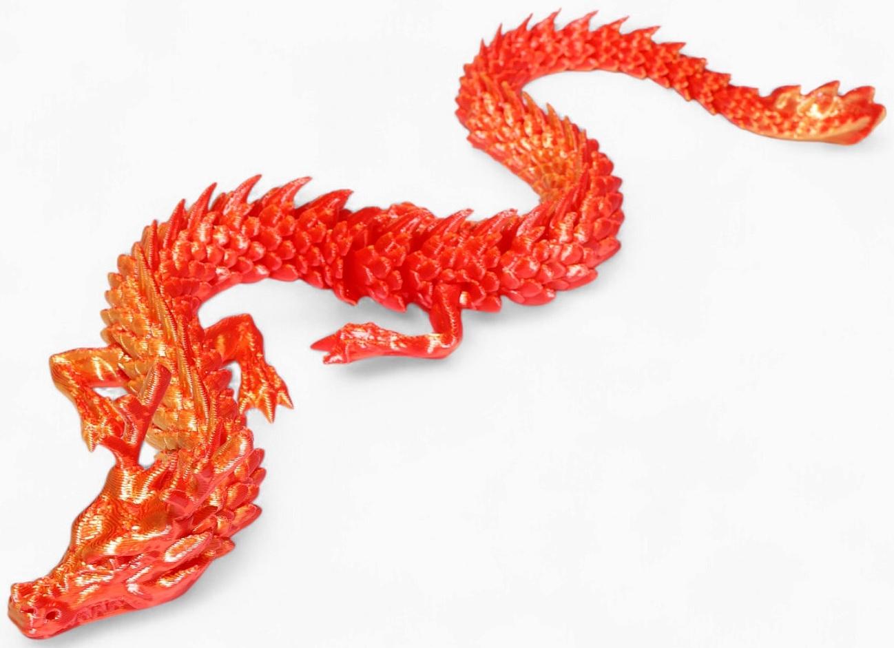 3Д - печатная игрушка «Дракон», подвижная, цвет МИКС