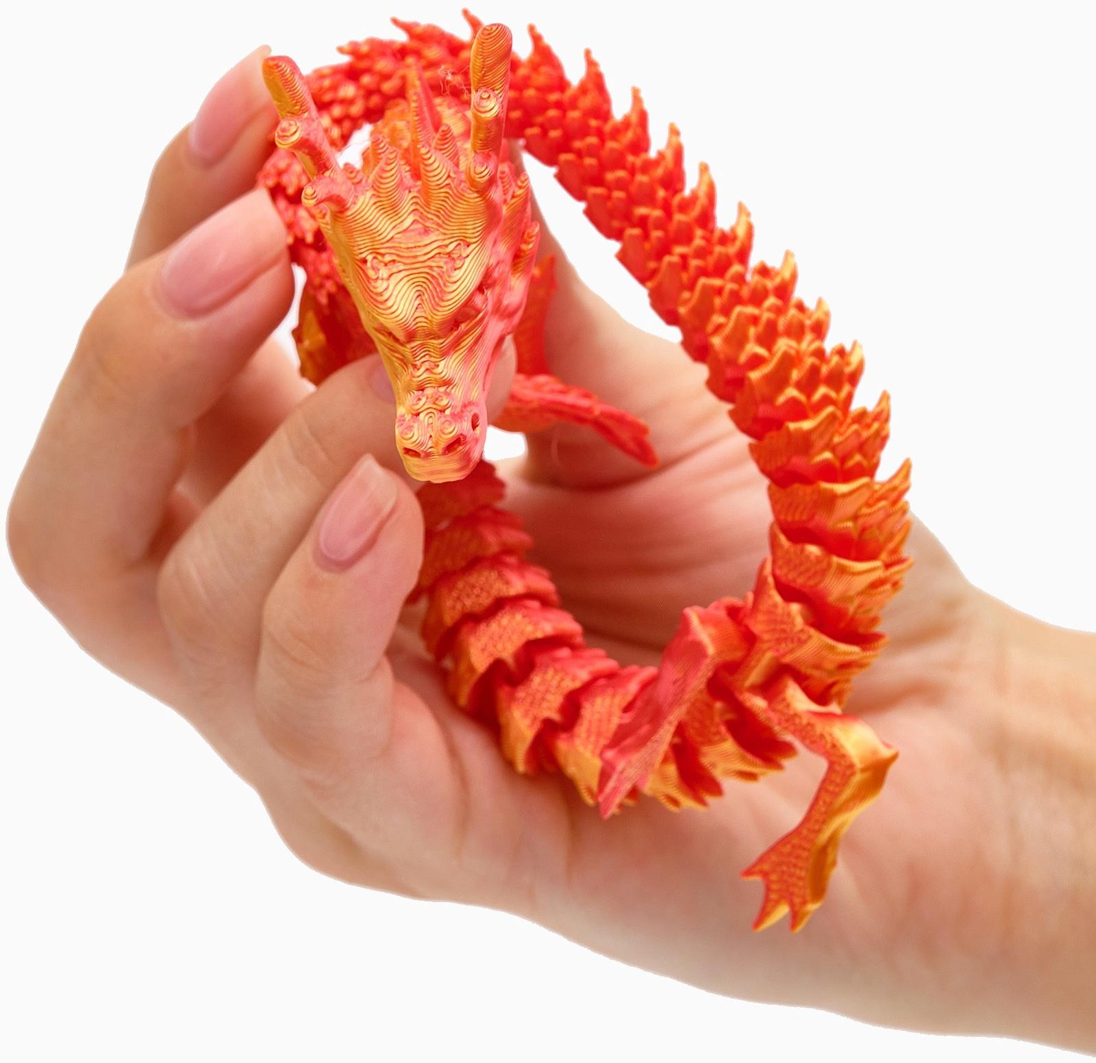 3Д - печатная игрушка «Дракон», подвижная, цвет МИКС