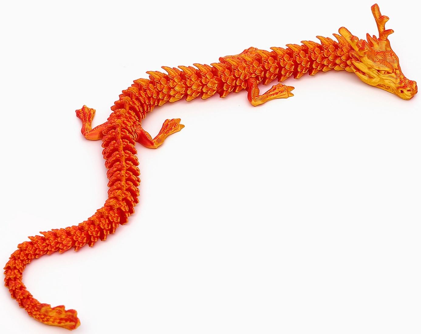 3Д - печатная игрушка «Дракон», подвижная, цвет МИКС