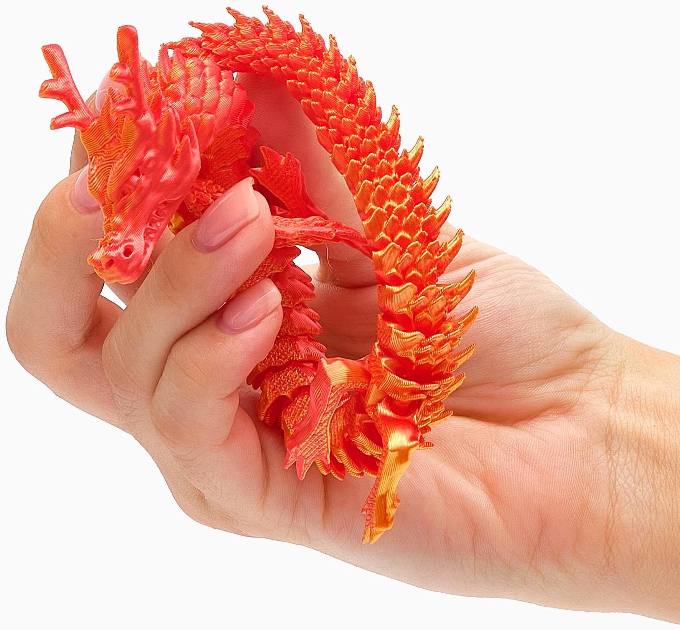 3Д - печатная игрушка «Дракон», подвижная, цвет МИКС