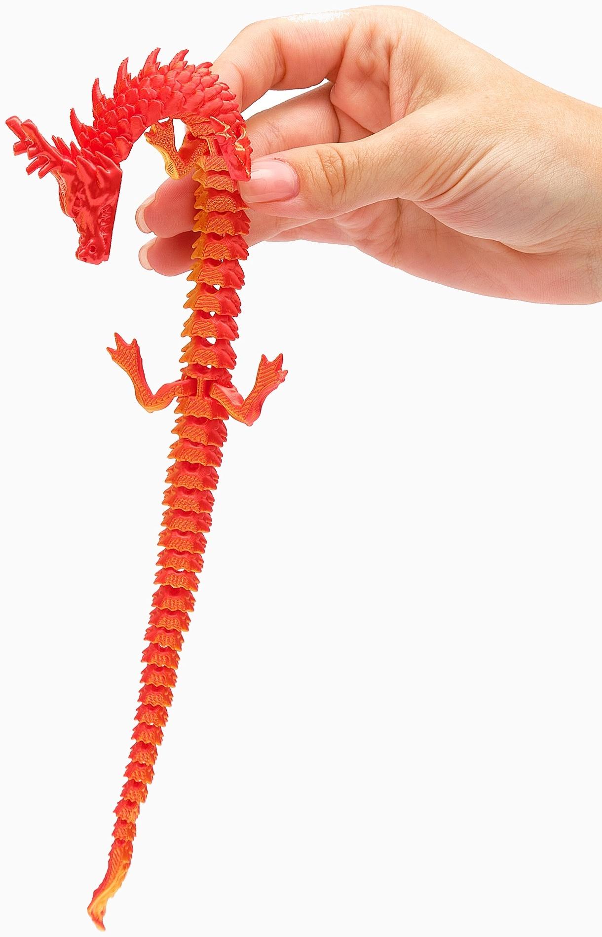 3Д - печатная игрушка «Дракон», подвижная, цвет МИКС