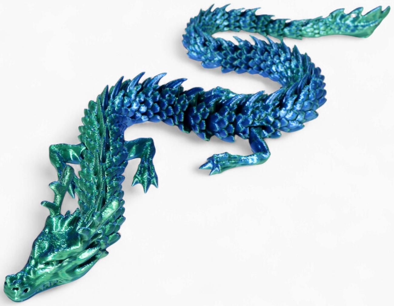 3Д - печатная игрушка «Дракон», подвижная, цвет МИКС