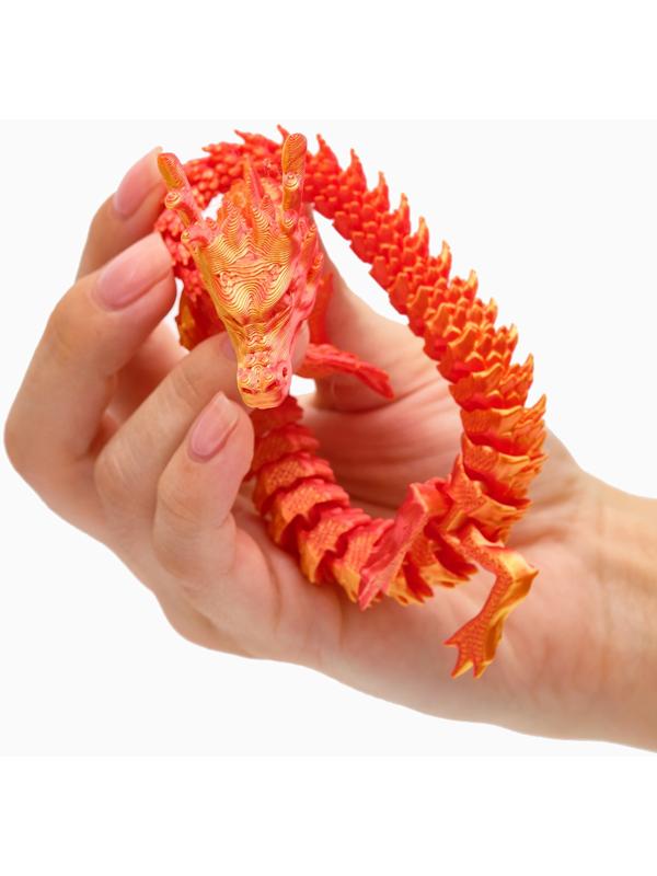 3Д - печатная игрушка «Дракон», подвижная, цвет МИКС