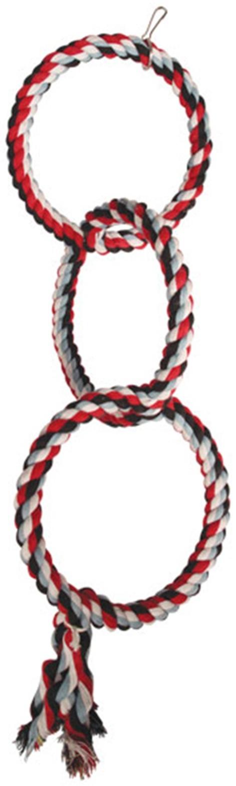 Игрушка для птиц «Три кольца», 18×60 см