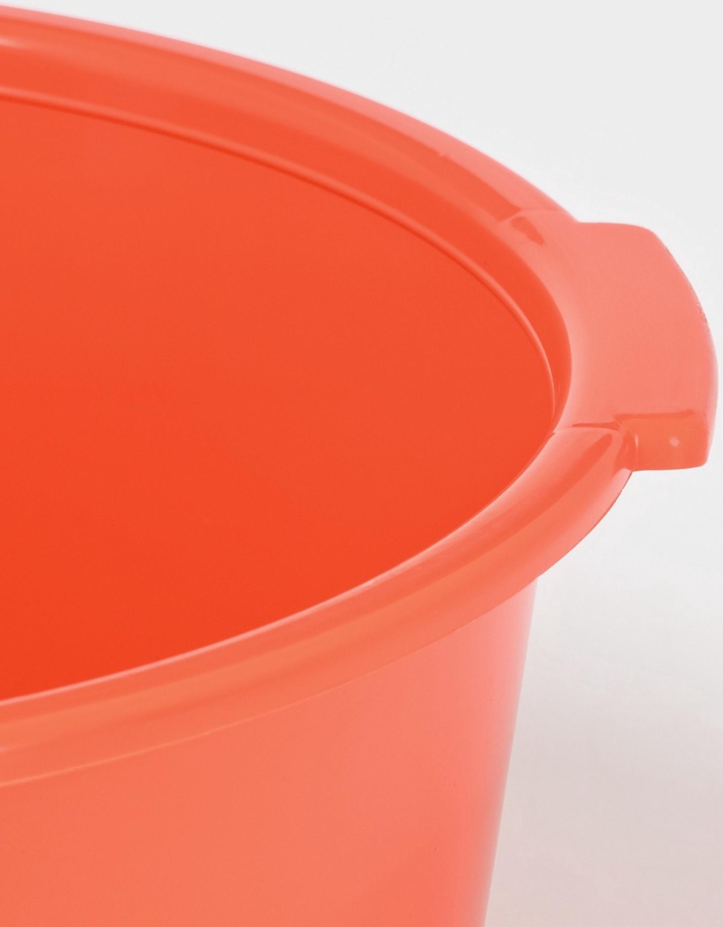 Таз хозяйственный круглый, 10 л, 37×35×14.5 см, кораллово-розовый