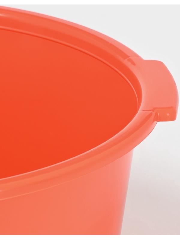 Таз хозяйственный круглый, 10 л, 37×35×14.5 см, кораллово-розовый