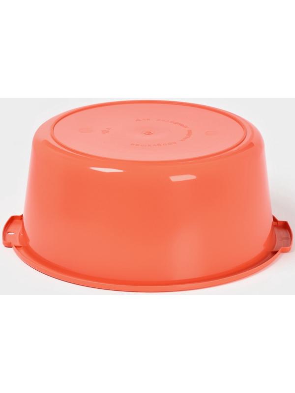 Таз хозяйственный круглый, 10 л, 37×35×14.5 см, кораллово-розовый