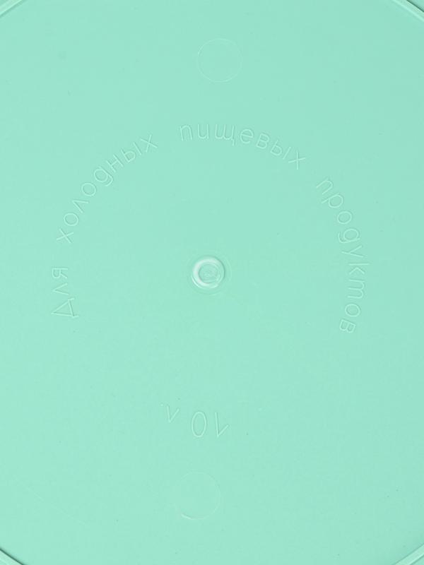 Таз хозяйственный круглый, 10 л, 37×35×14.5 см, мятный