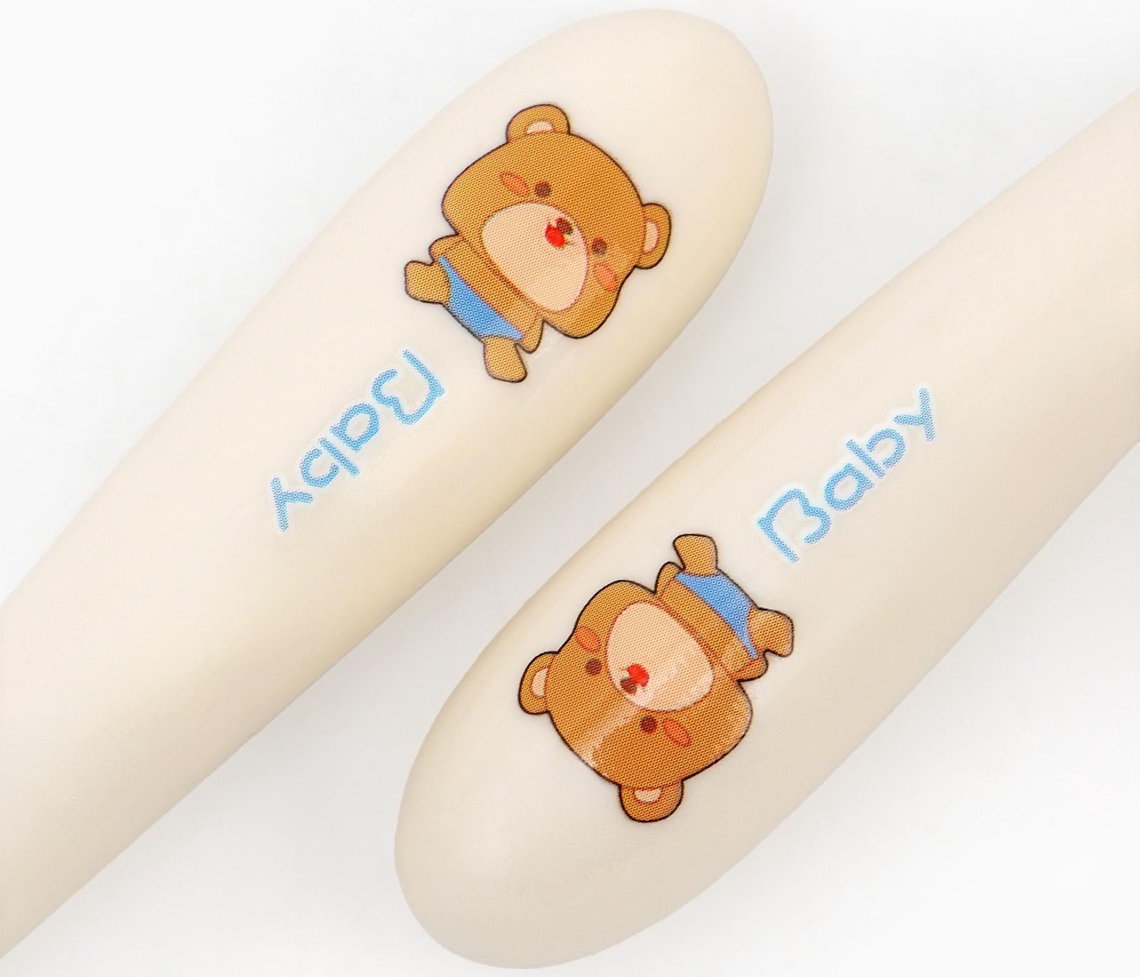 Набор детских столовых приборов в футляре: вилка, ложка Крошка Я бежевый