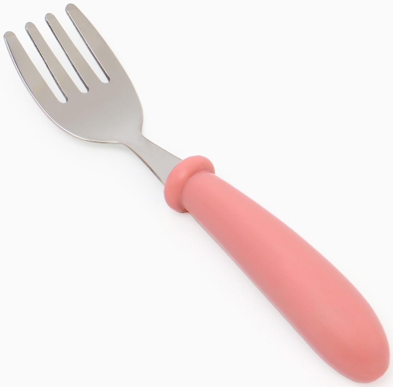 Набор детских столовых приборов в футляре: вилка, ложка Крошка Я розовый