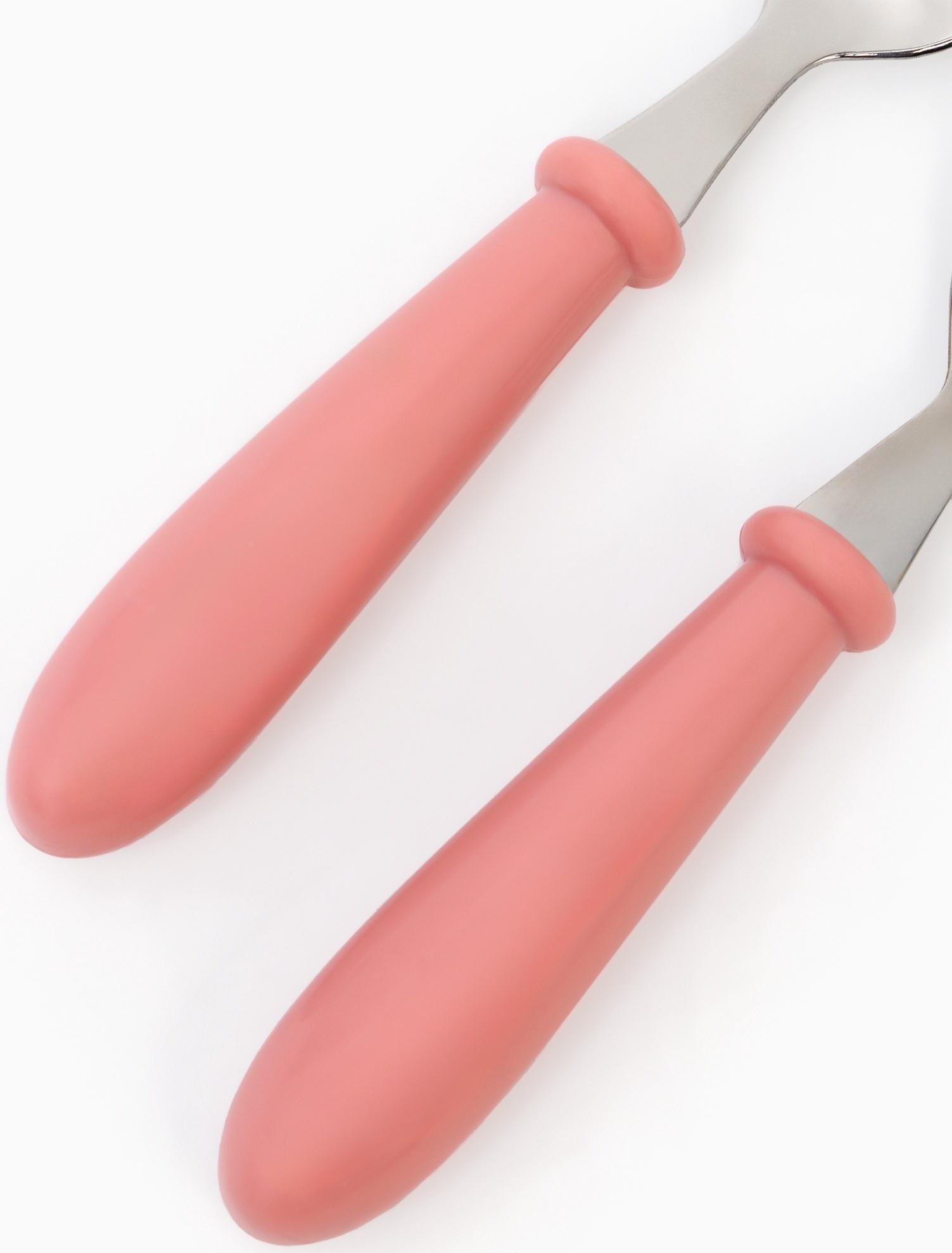 Набор детских столовых приборов в футляре: вилка, ложка Крошка Я розовый