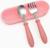 Набор детских столовых приборов в футляре: вилка, ложка Крошка Я розовый