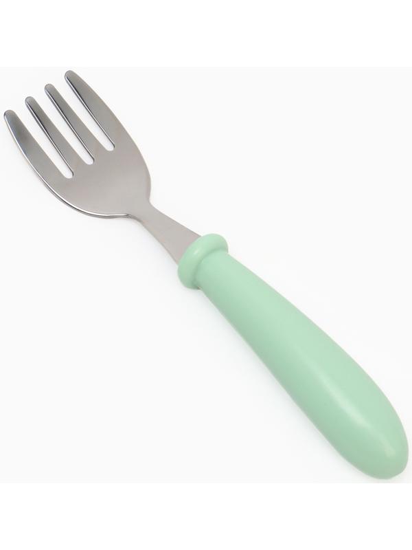 Набор детских столовых приборов в футляре: вилка, ложка Крошка Я бирюзовый