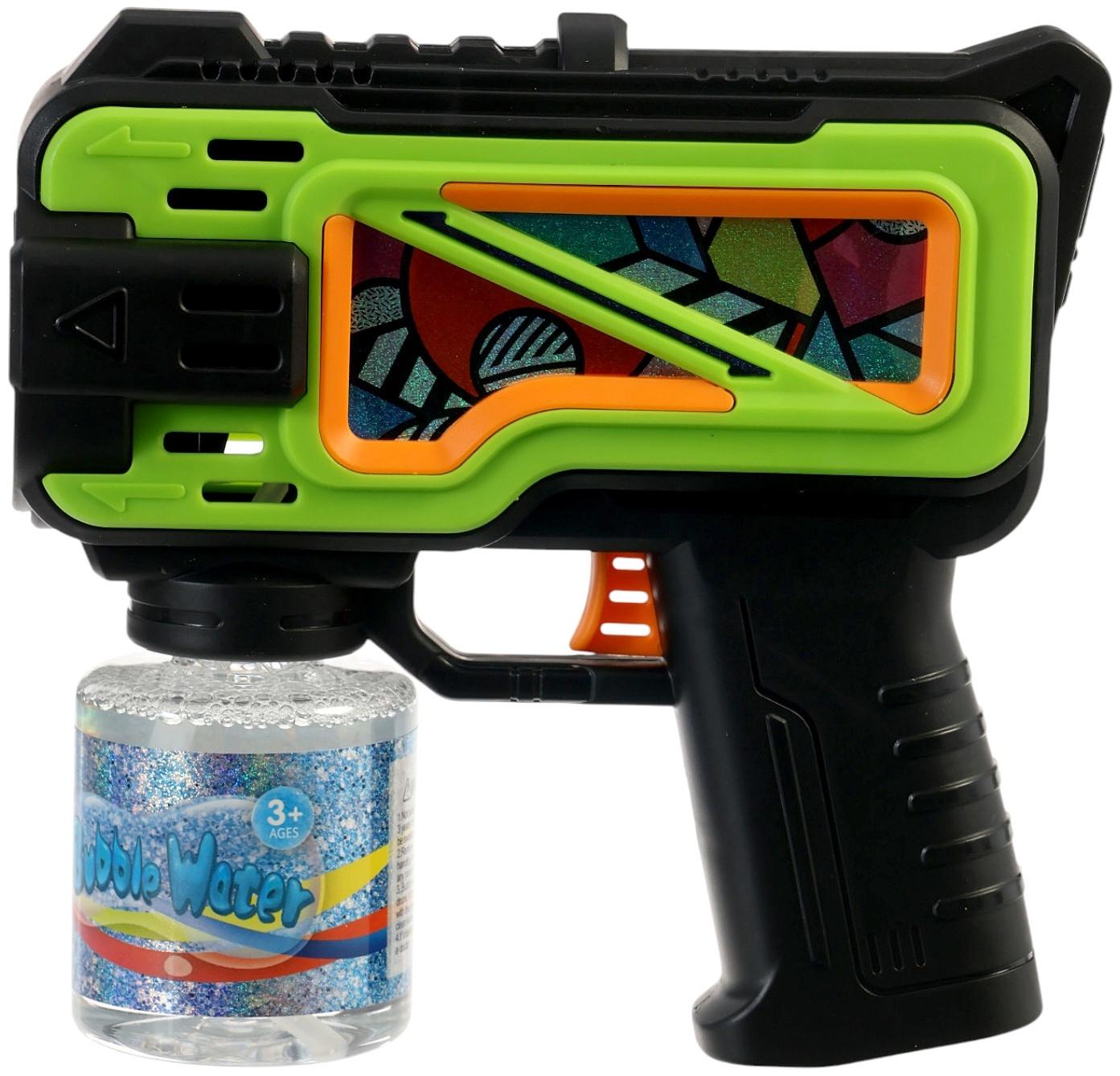 Генератор мыльных пузырей «Пистолет», цвет зелёный, работает от батареек